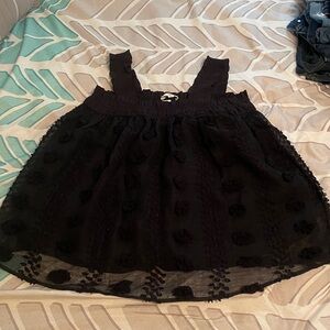 Entro Black Textured Sleeveless Top